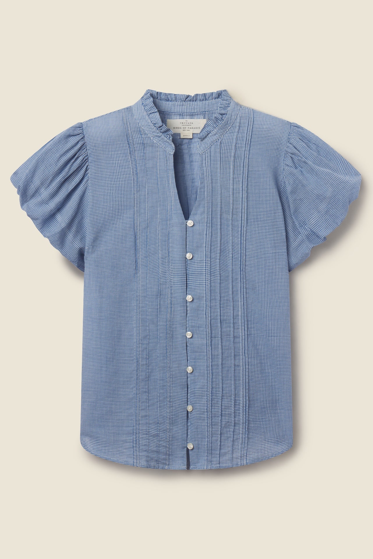 Trovata Luna blouse in Seabrook Gingham, cotton