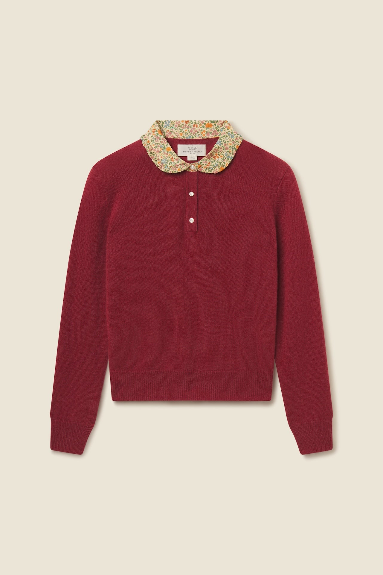 Trovata Clementine sweater in Pink/Red, cashmere