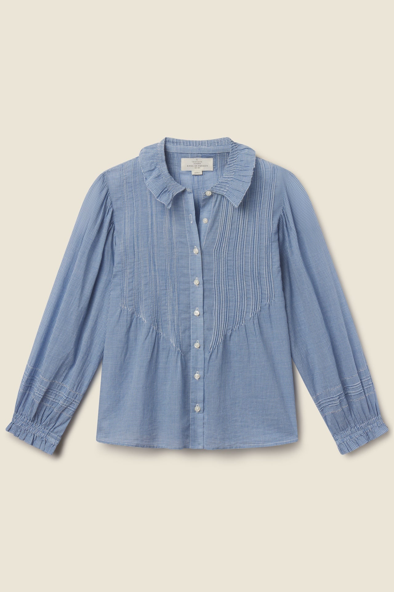 Trovata Francesca blouse in Seabrook Gingham, cotton