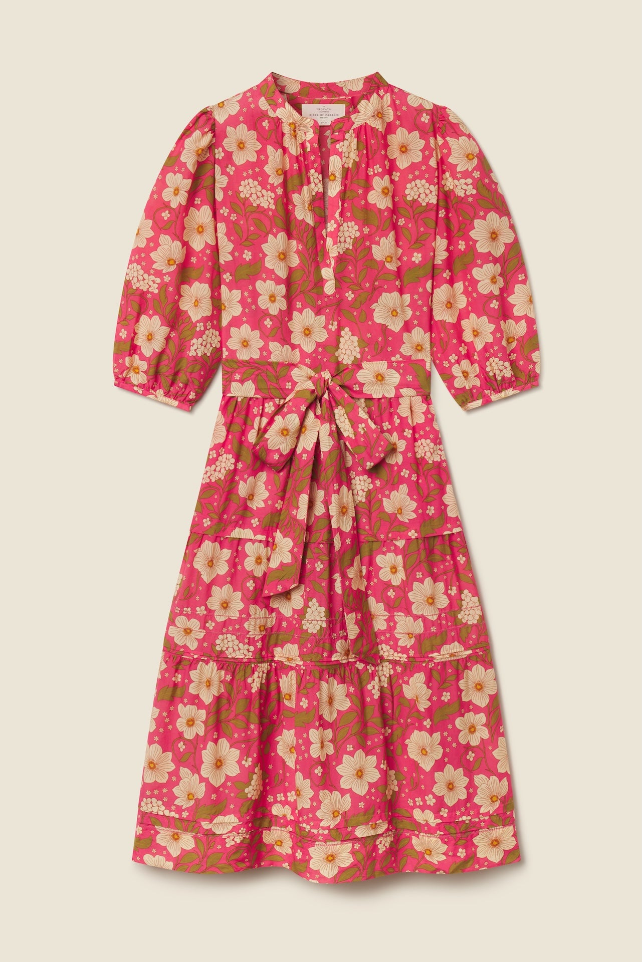 Trovata Devon dress in Rancho Rose, cotton-viscose blend