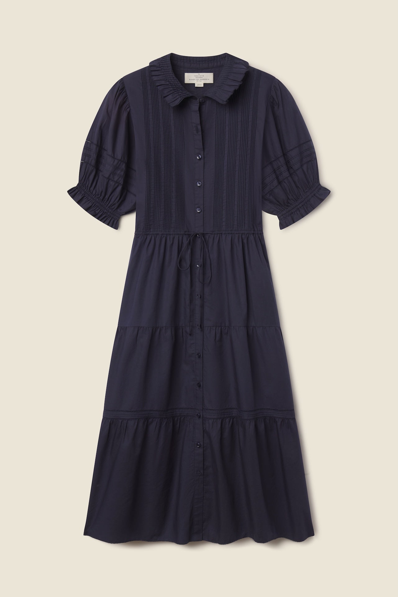 Trovata Elodie dress in Navy, cotton