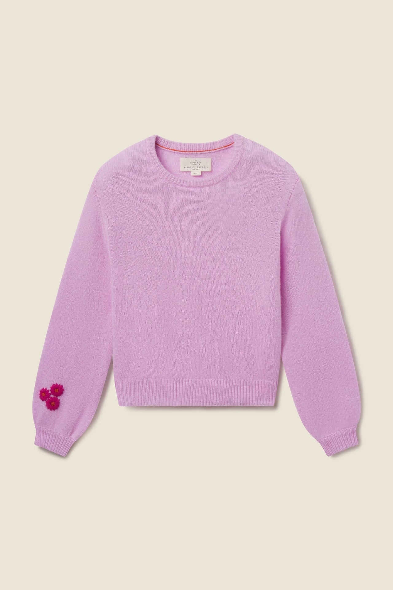 Trovata Ryann sweater in Lavender, merino-cashmere blend