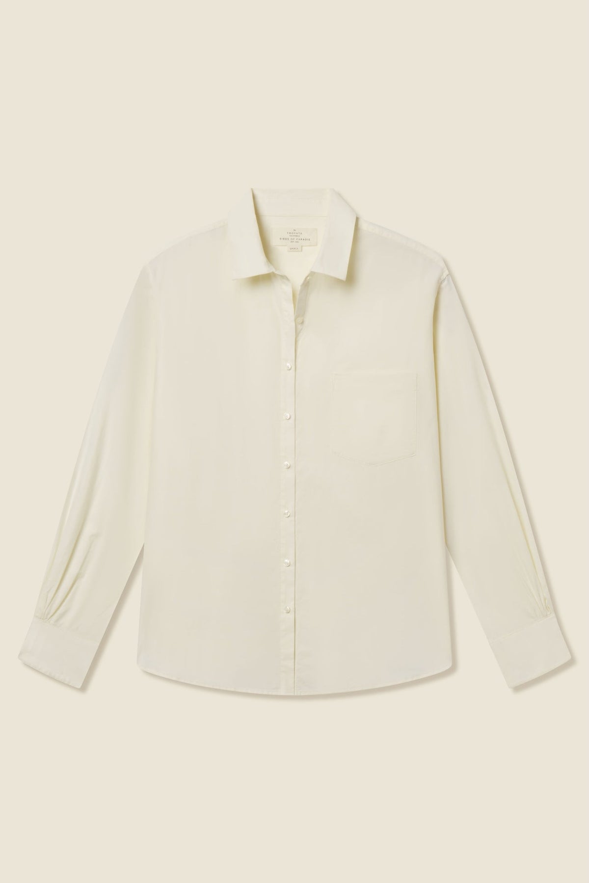 Trovata Blake oversized shirt in Cream, cotton