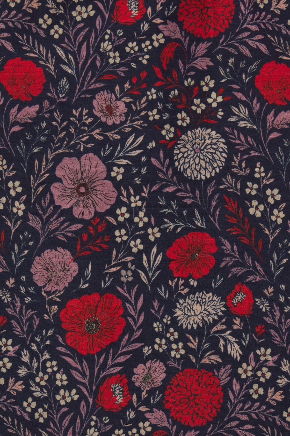 Trovata Atelier Garden fabric swatch, cotton-silk blend