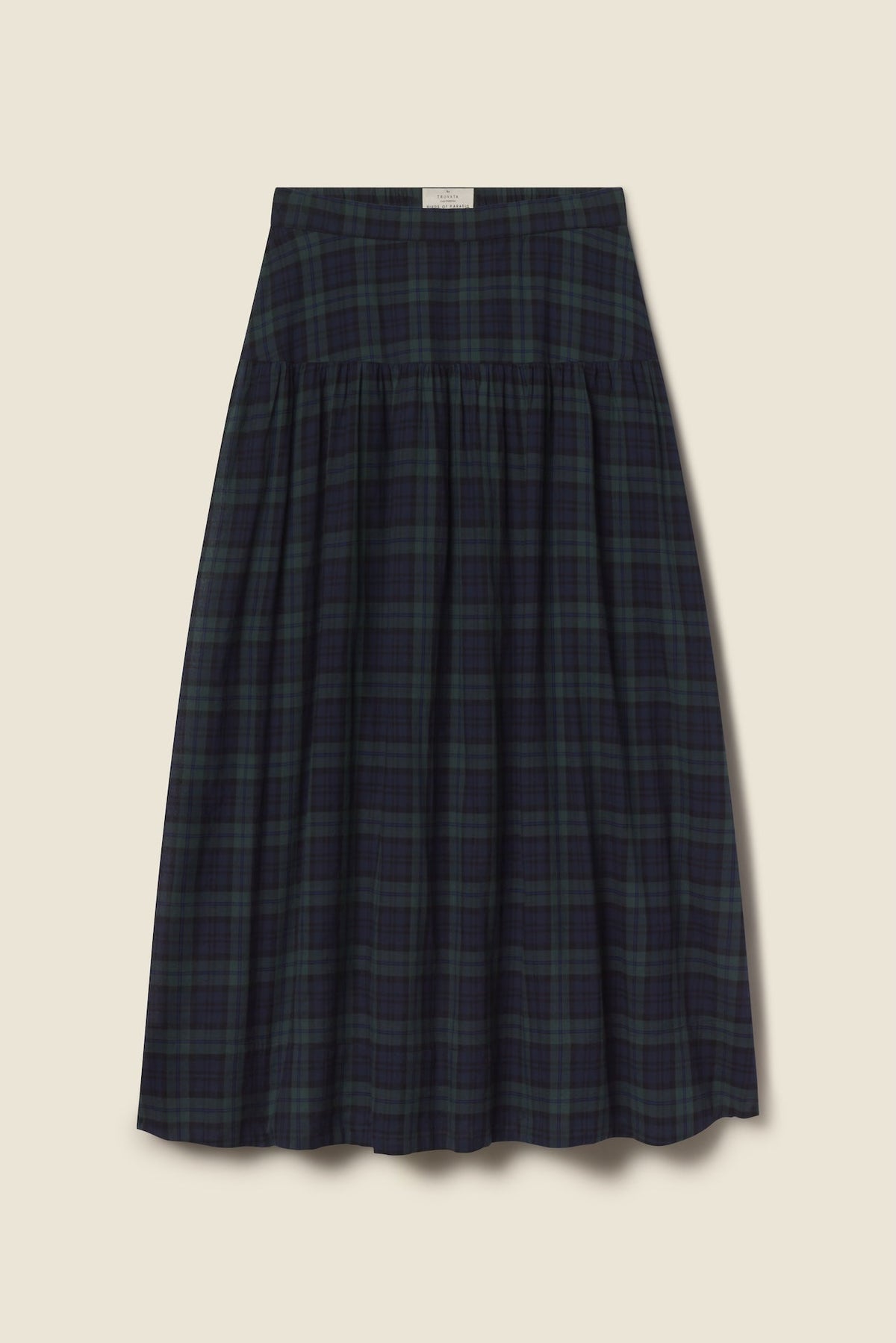 Trovata Lydia skirt in Spruce Plaid, cotton