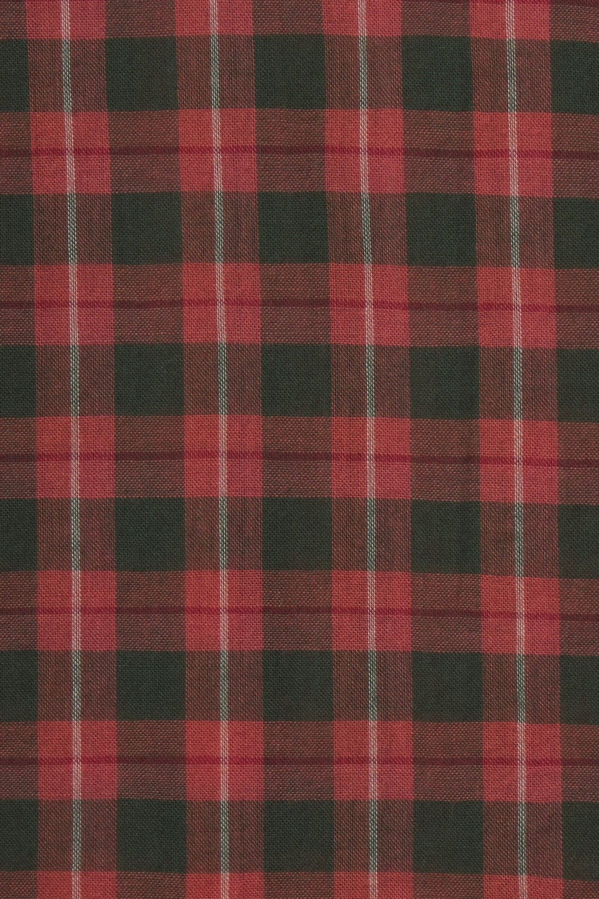 Trovata Maple Check fabric swatch, cotton