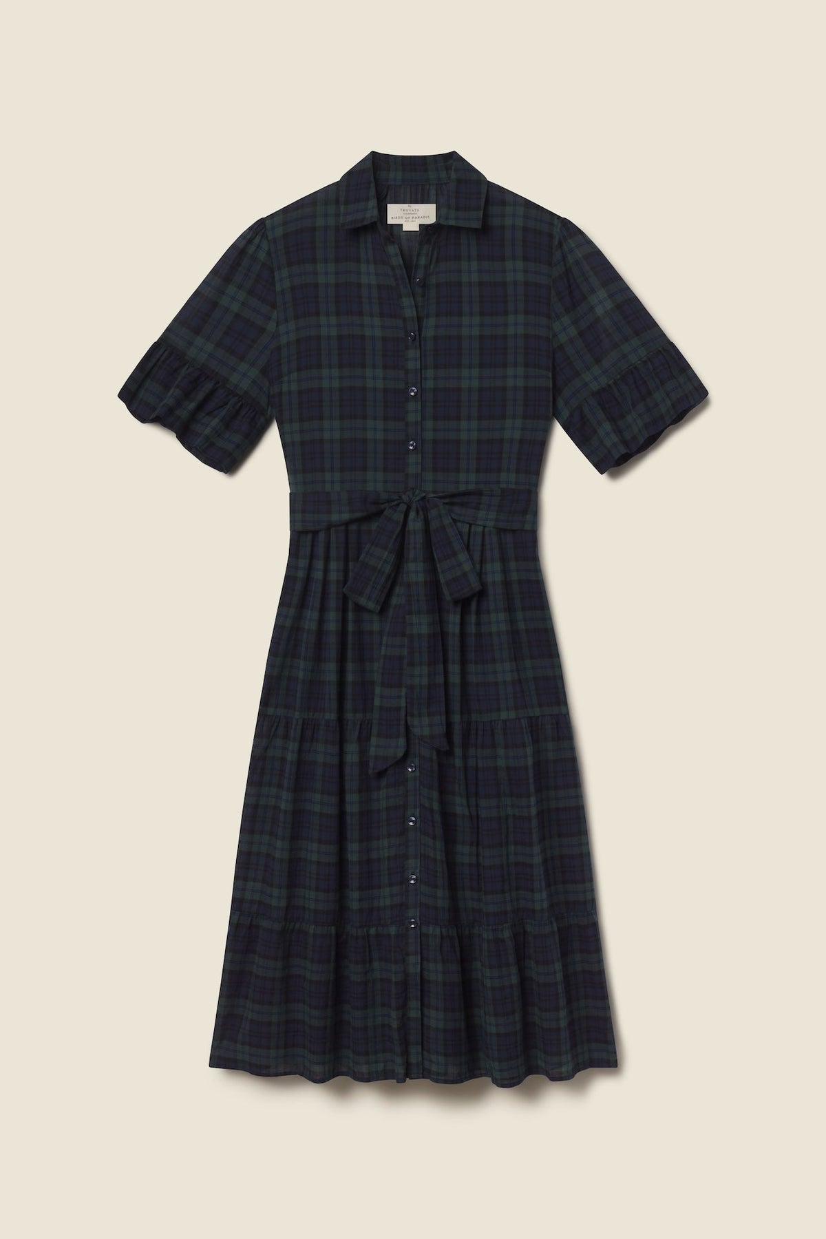 Trovata Martiana dress in Spruce Plaid, cotton