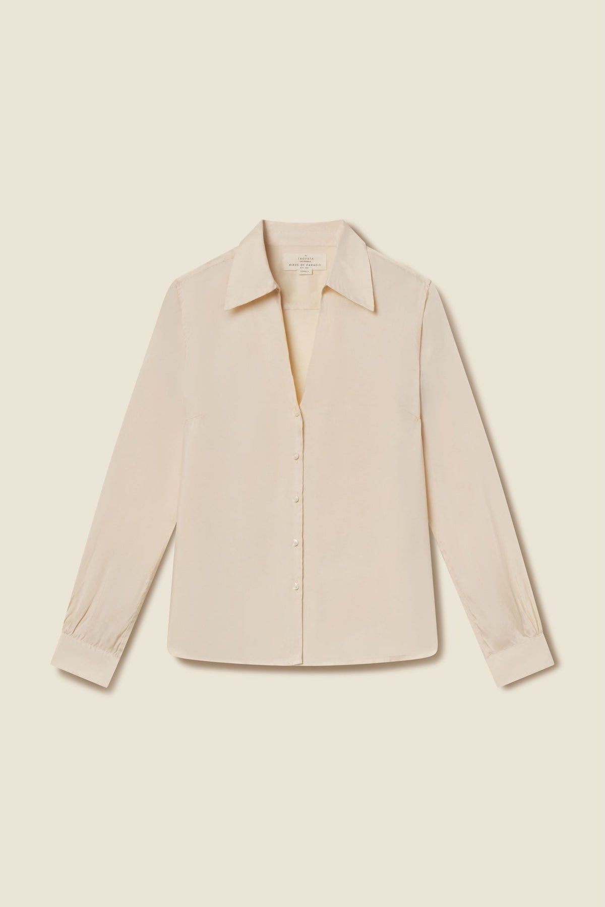 Trovata Justine blouse in Cream, tencel-viscose blend