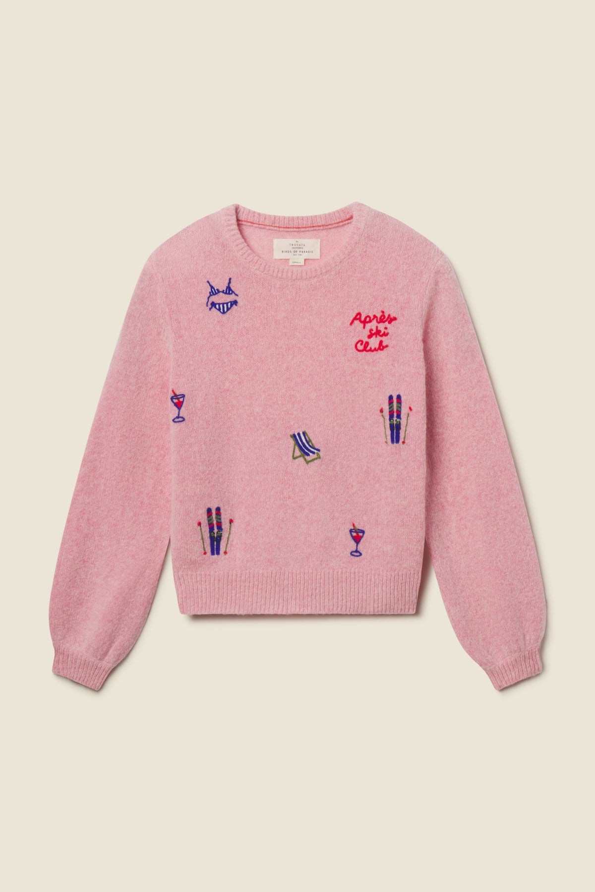 Trovata Ryann sweater in Pink, merino-cashmere blend