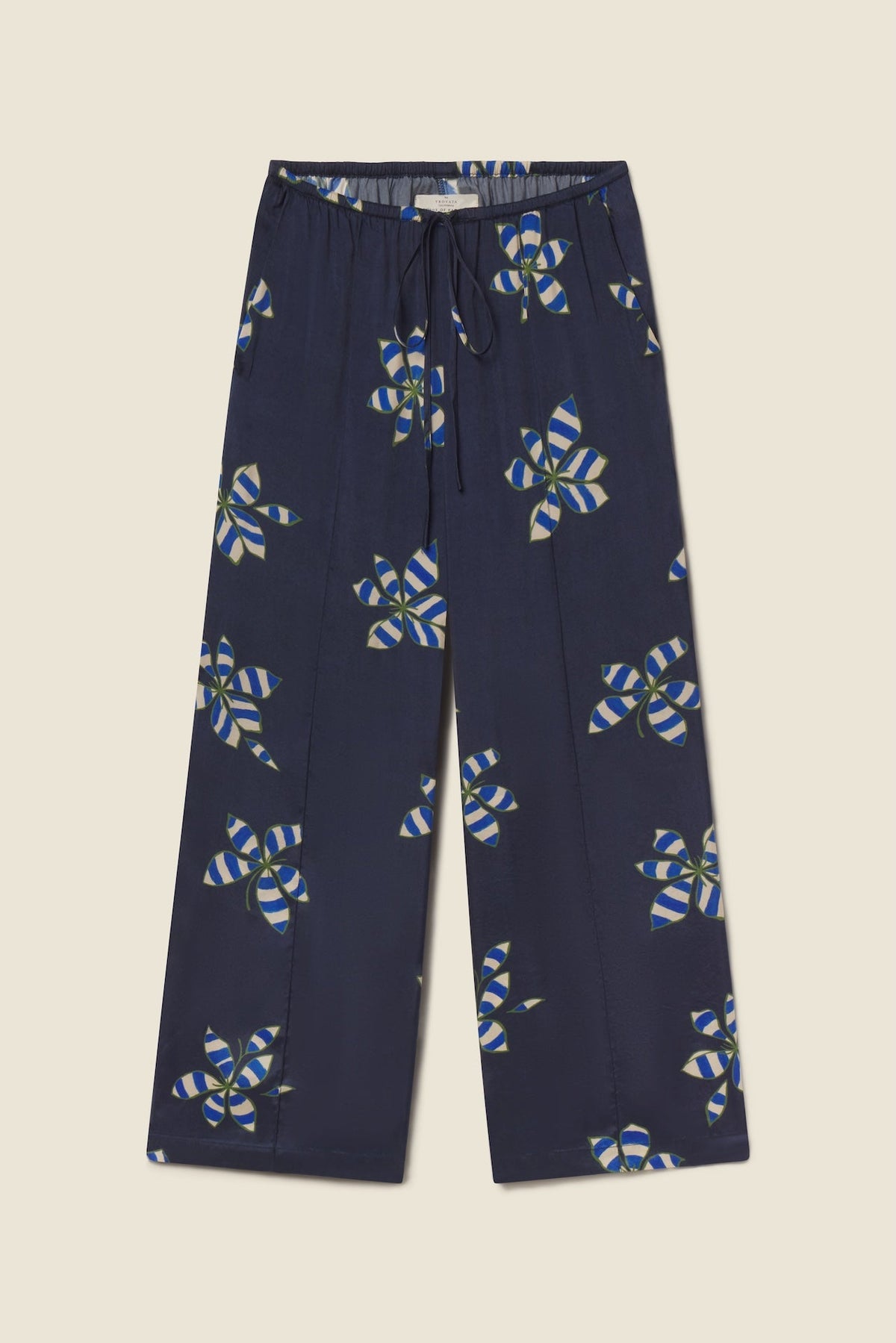 Trovata Zella pant in Mod Botanica, cupro-viscose blend