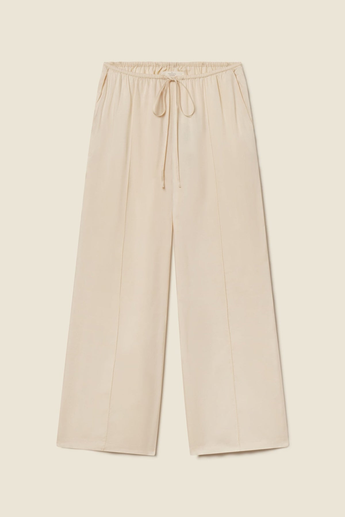Trovata Zella pant in Cream, tencel-viscose blend