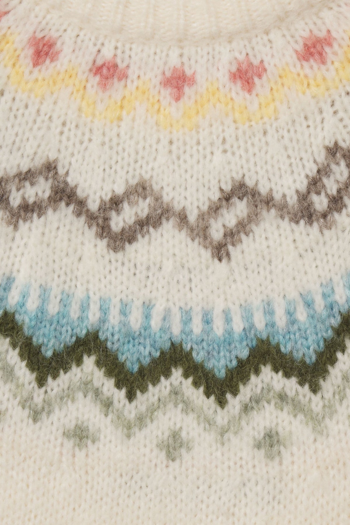 Trovata AW Fairisle fabric swatch, alpaca-wool blend