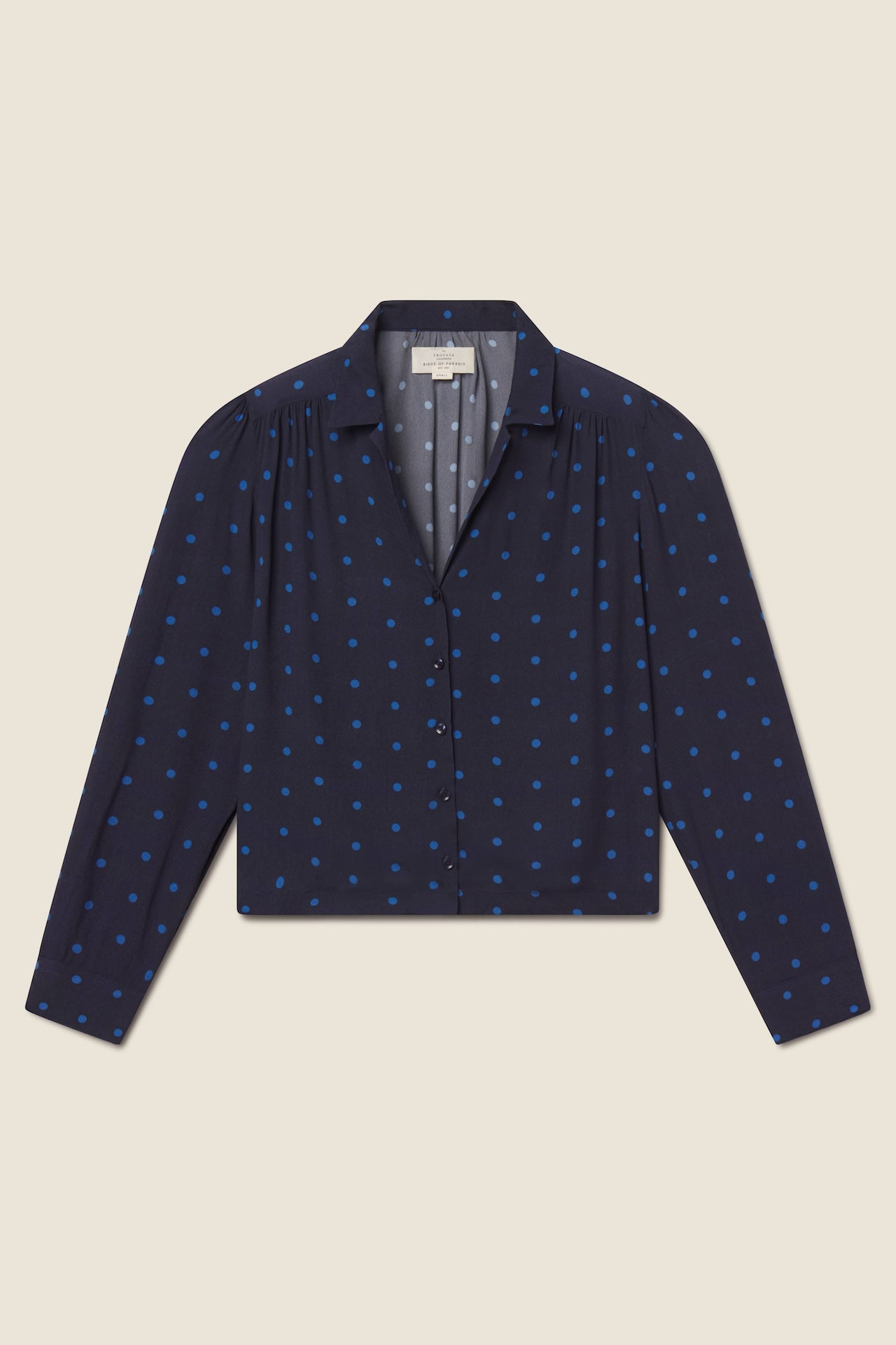 Amara Blouse Azure Polka Dot