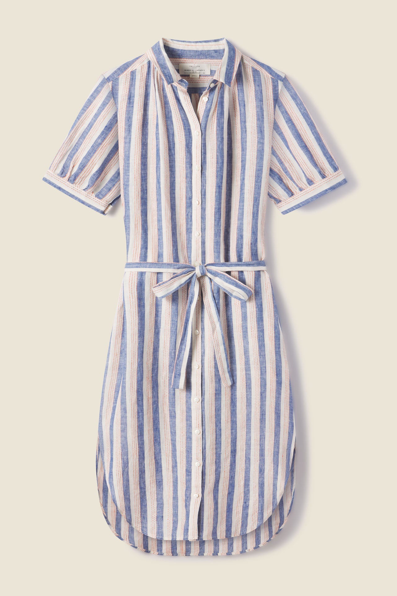 blue and grey striped dress Joni Dress Azul Stripe