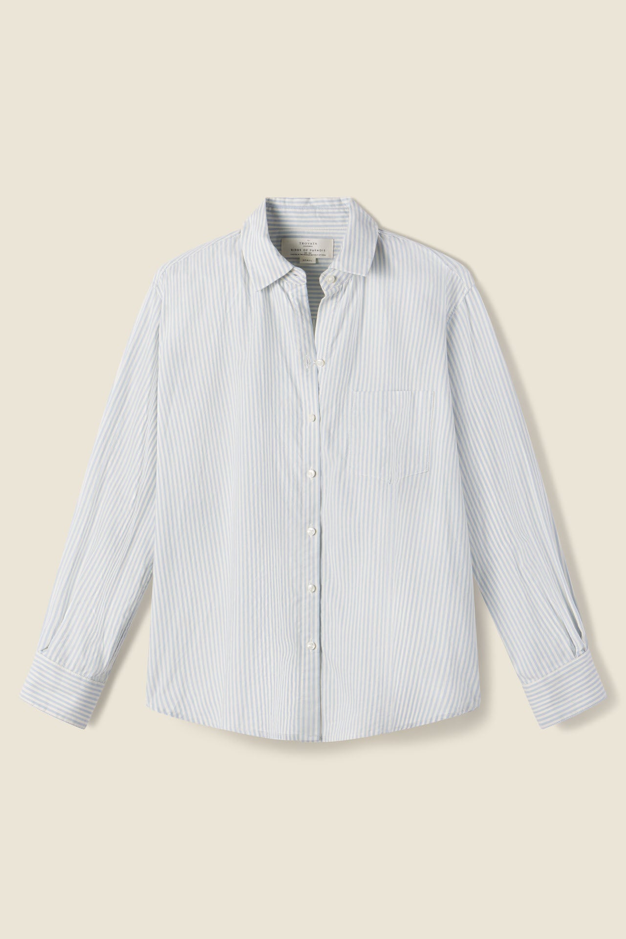 Blake Oversized Shirt Light Blue Oxford Stripe