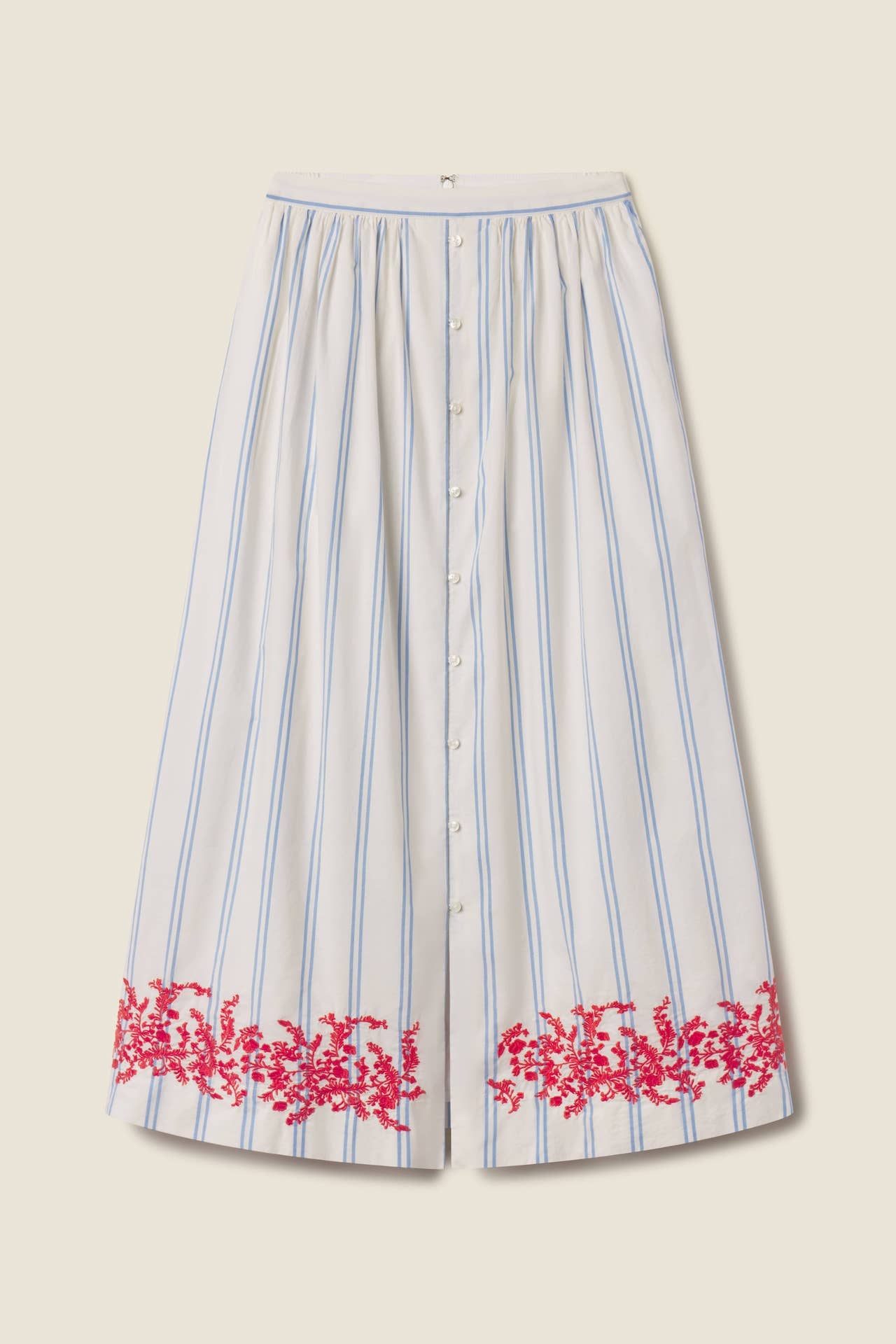 Lisette Skirt Cerulean Stripe