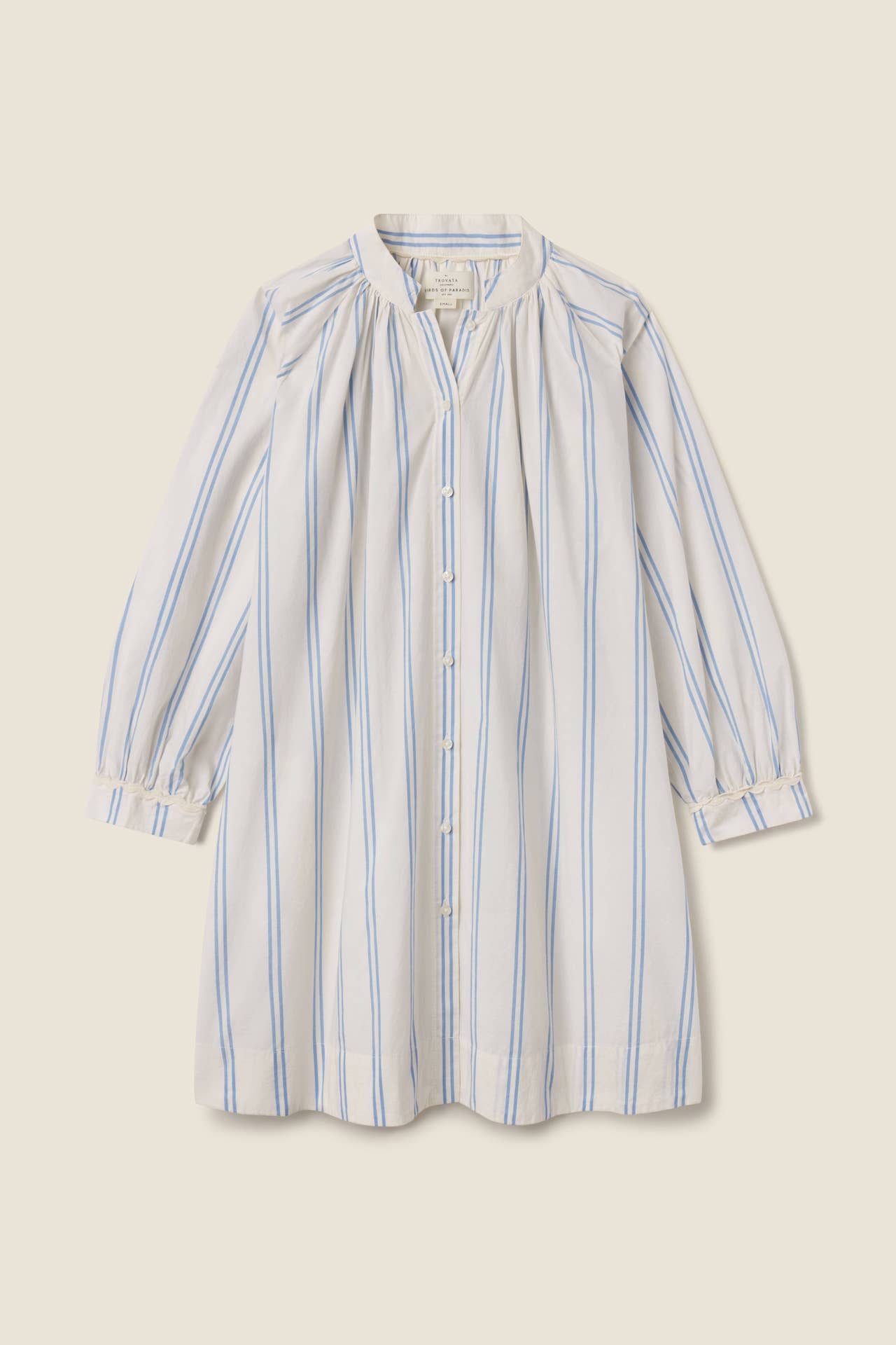 Angeline Dress Cerulean Stripe