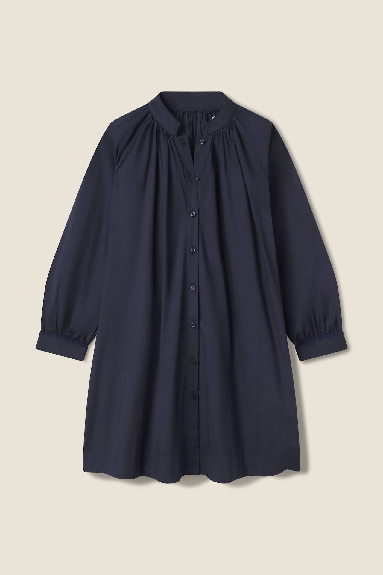 Angeline Dress Navy Poplin