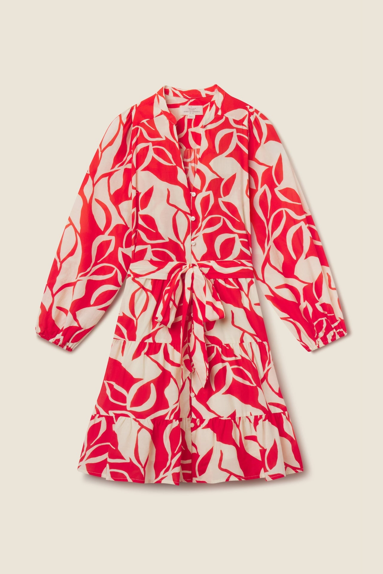 red print dress with sleeves Olori Ruby Red Modern Ankara Dress