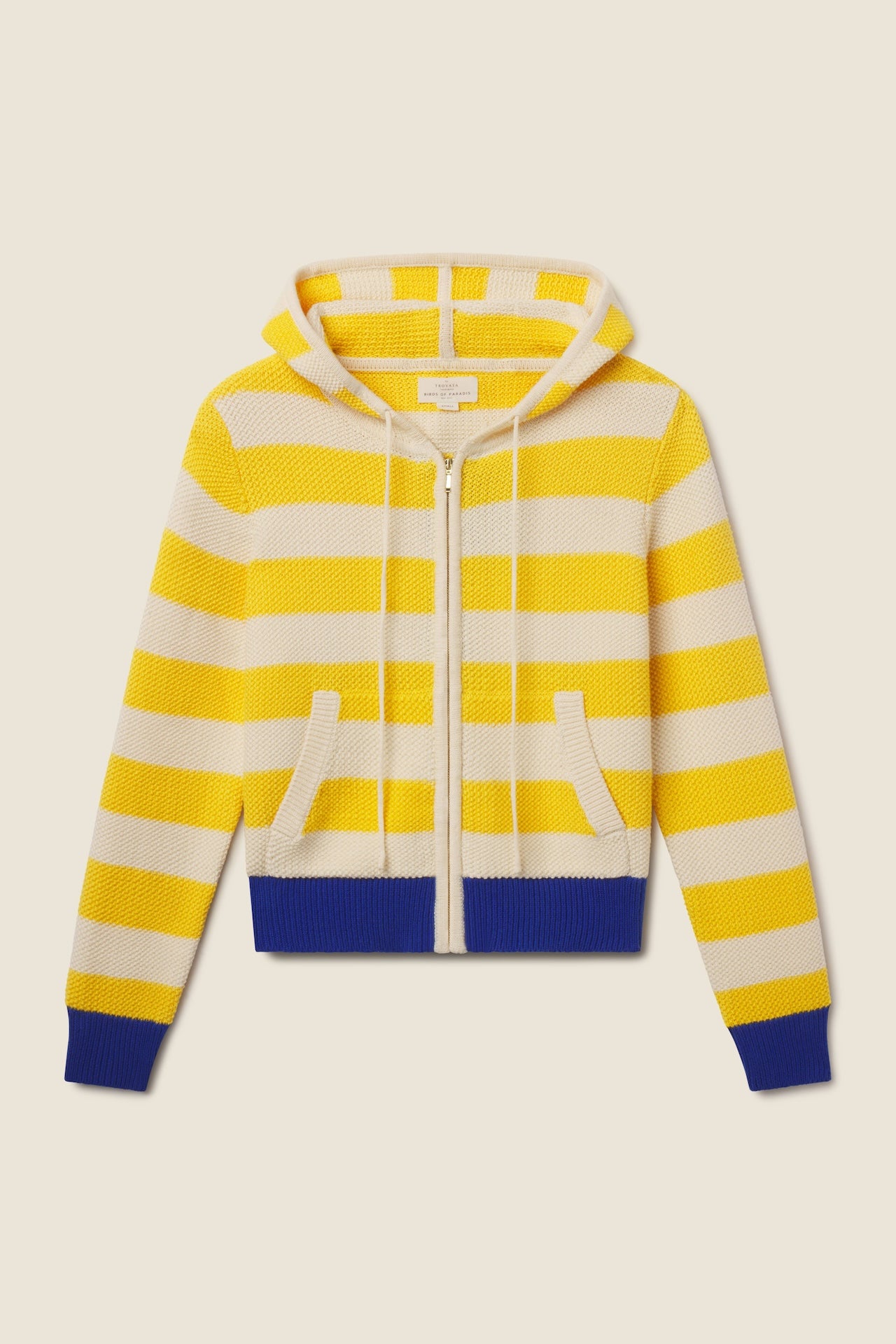 Rafa Zip-Up Hoodie Yellow Stripe