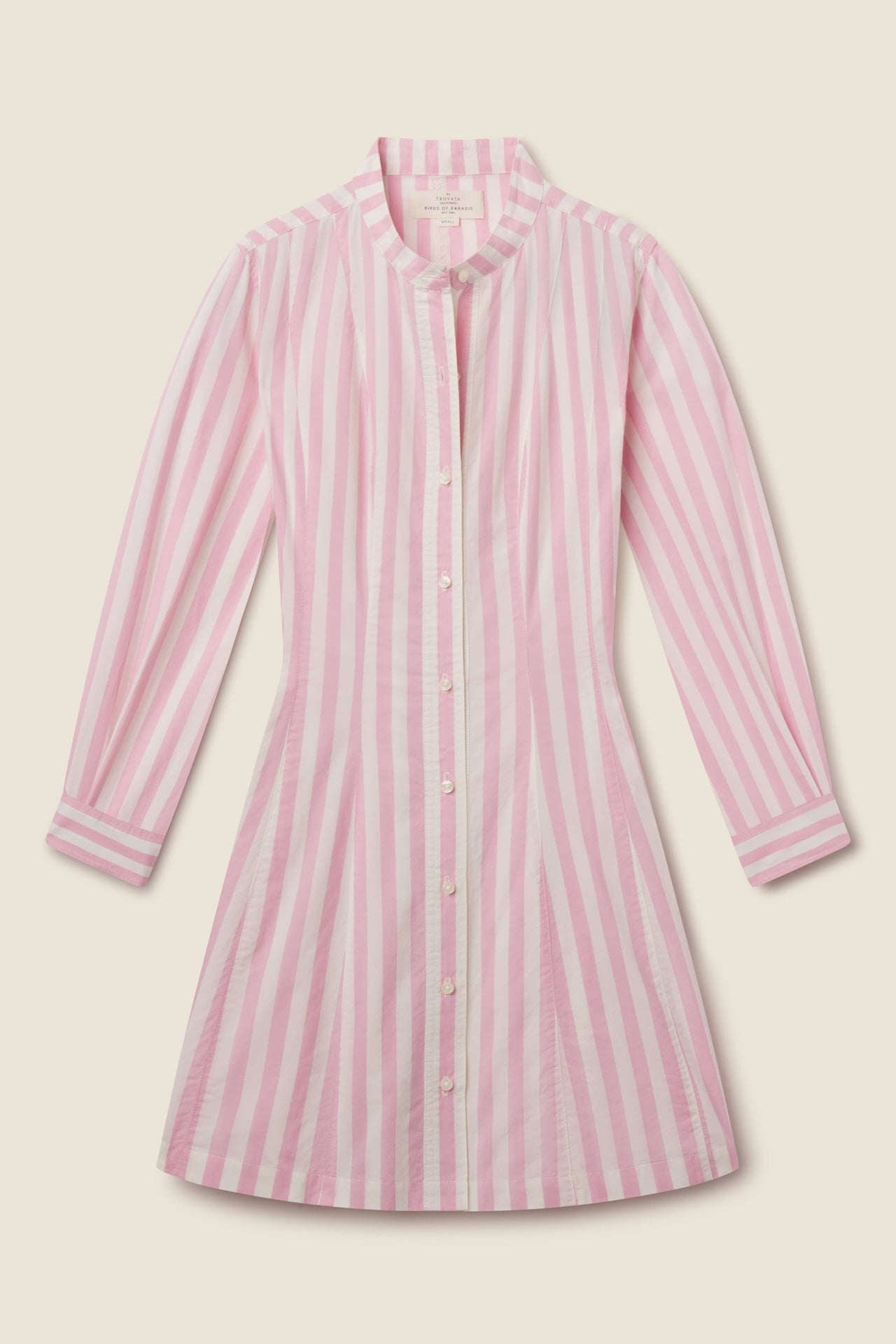 strapless open back dress Striped Pink Halter Mini Dress | Trendy Women's Clothing