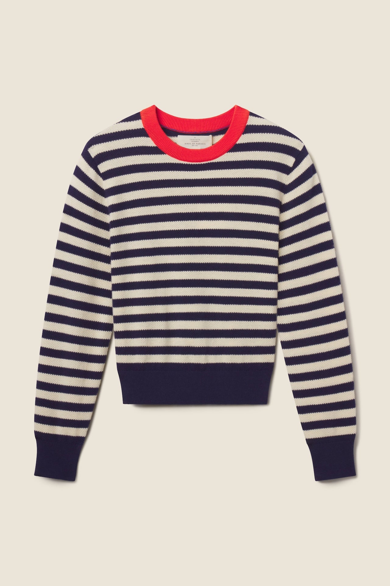 Cleo Sweater Antique White/Navy Stripe