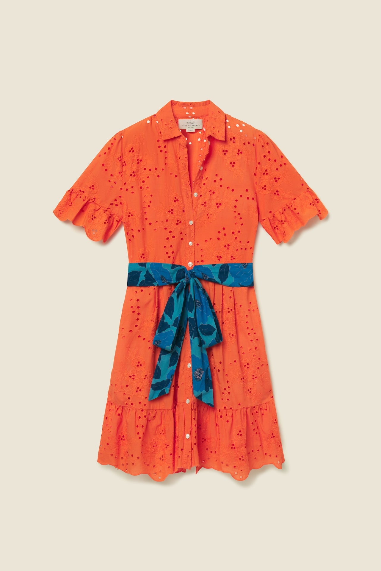 Martinique Dress Vermillion Eyelet