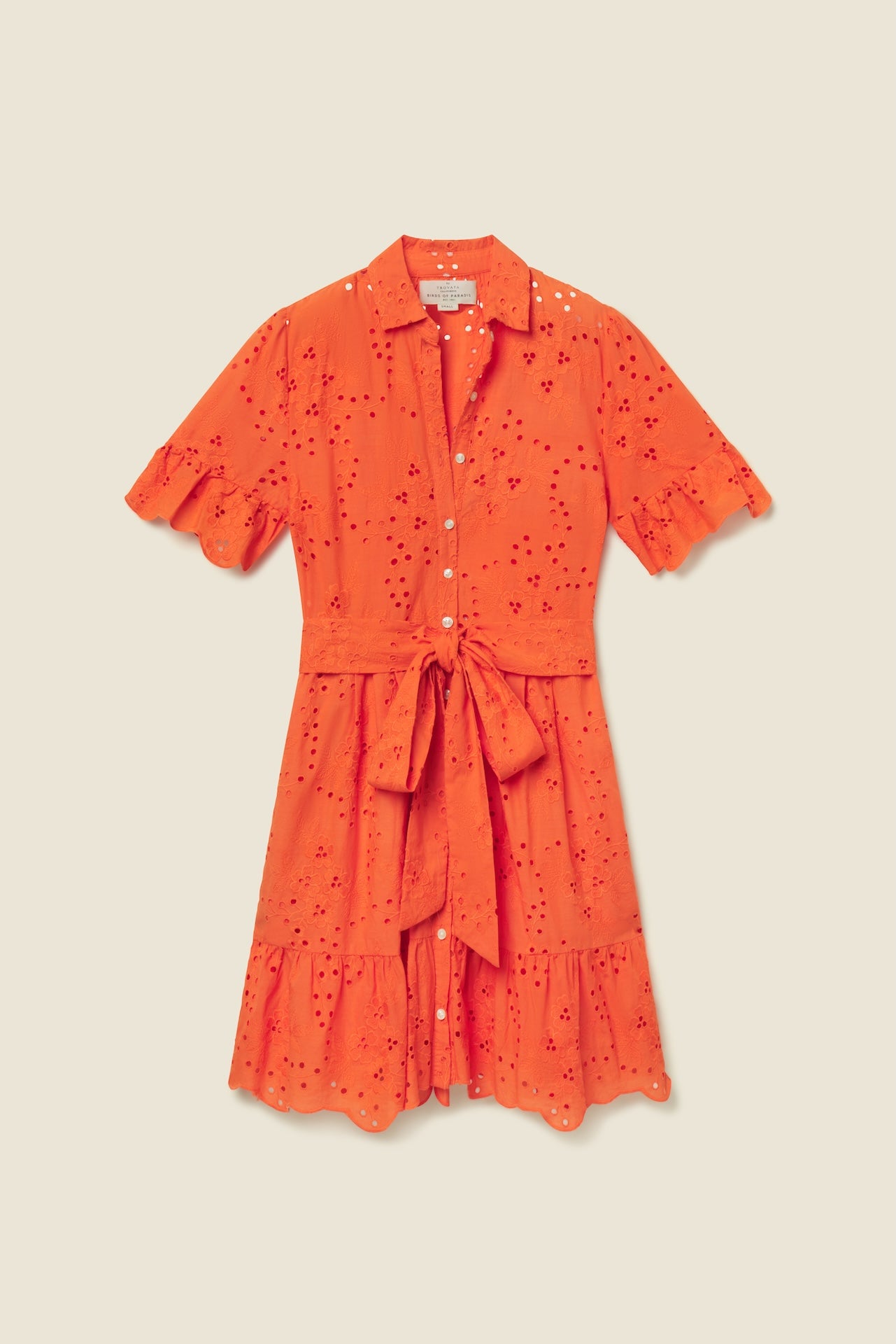 Martinique Dress Vermillion Eyelet