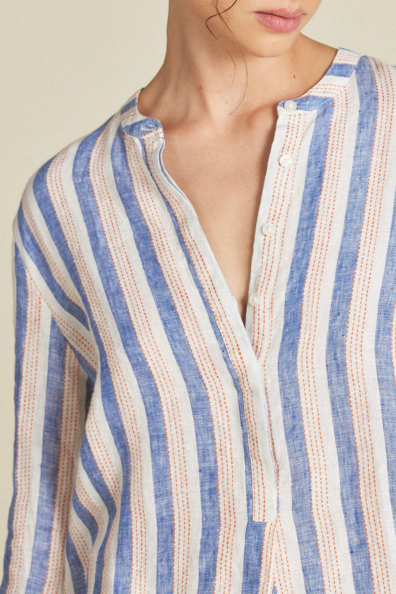 Tori Tunic Azul Stripe