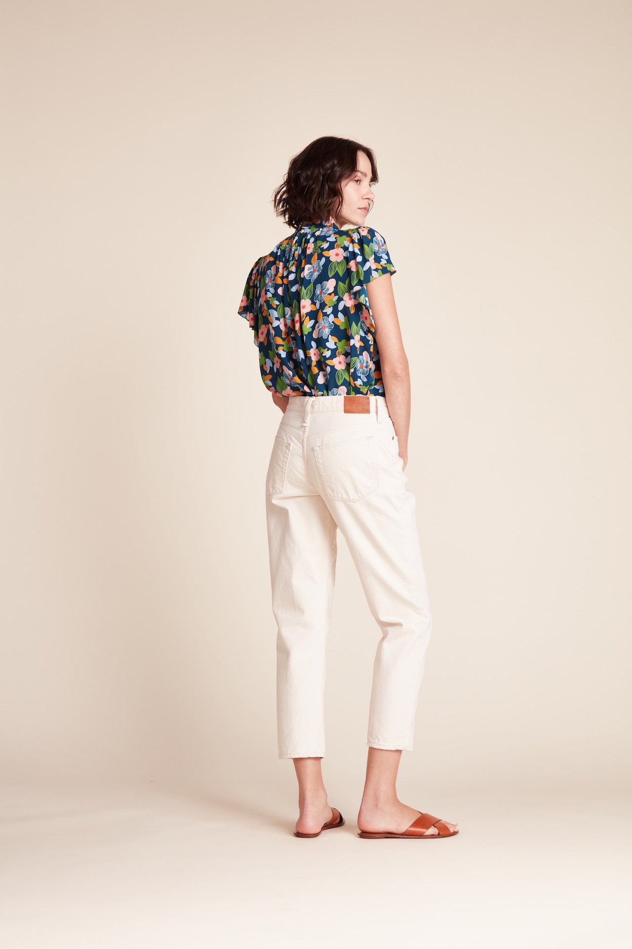 Carla Highneck Shirt Wild Hibiscus