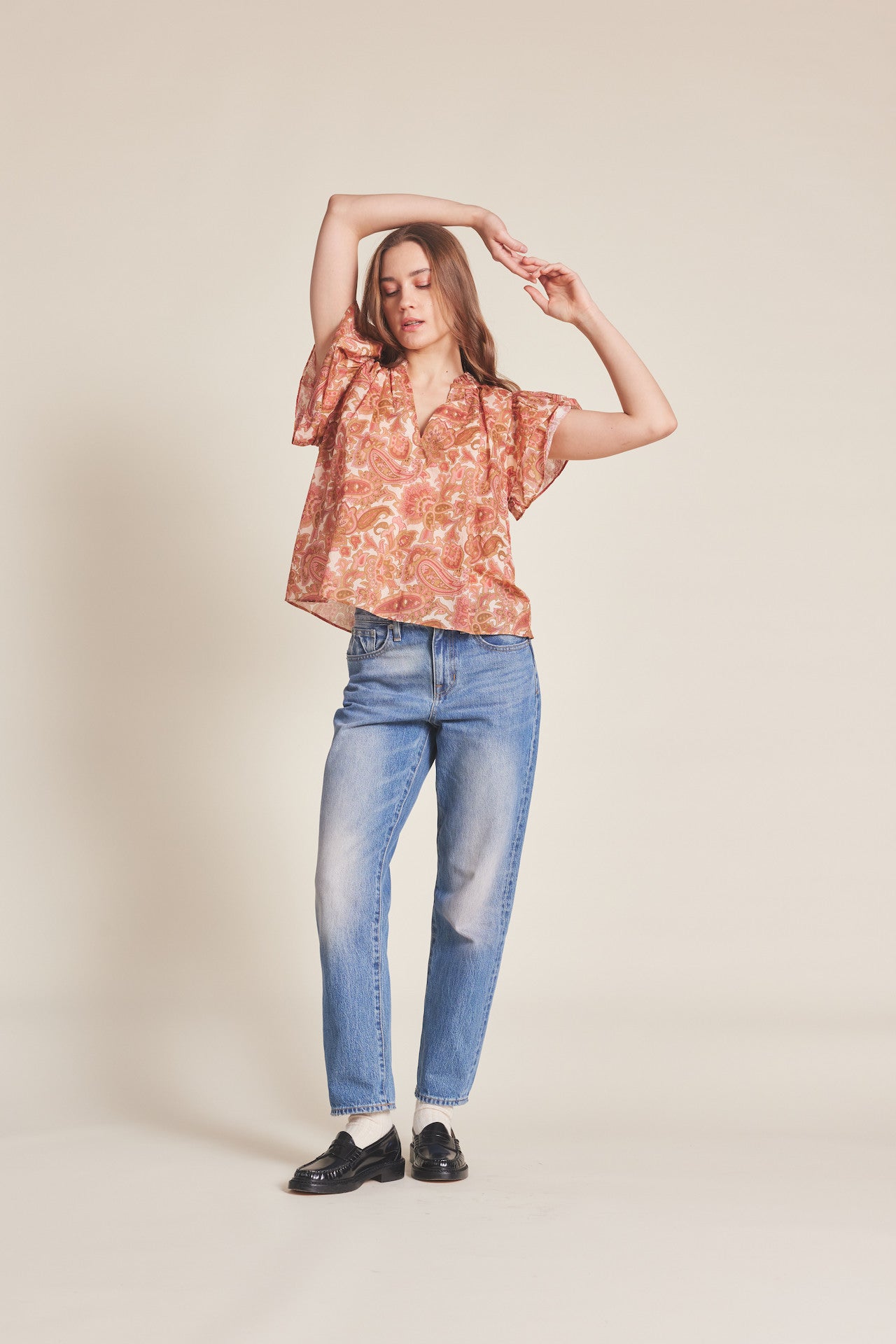 Clover Blouse Autumn Paisley