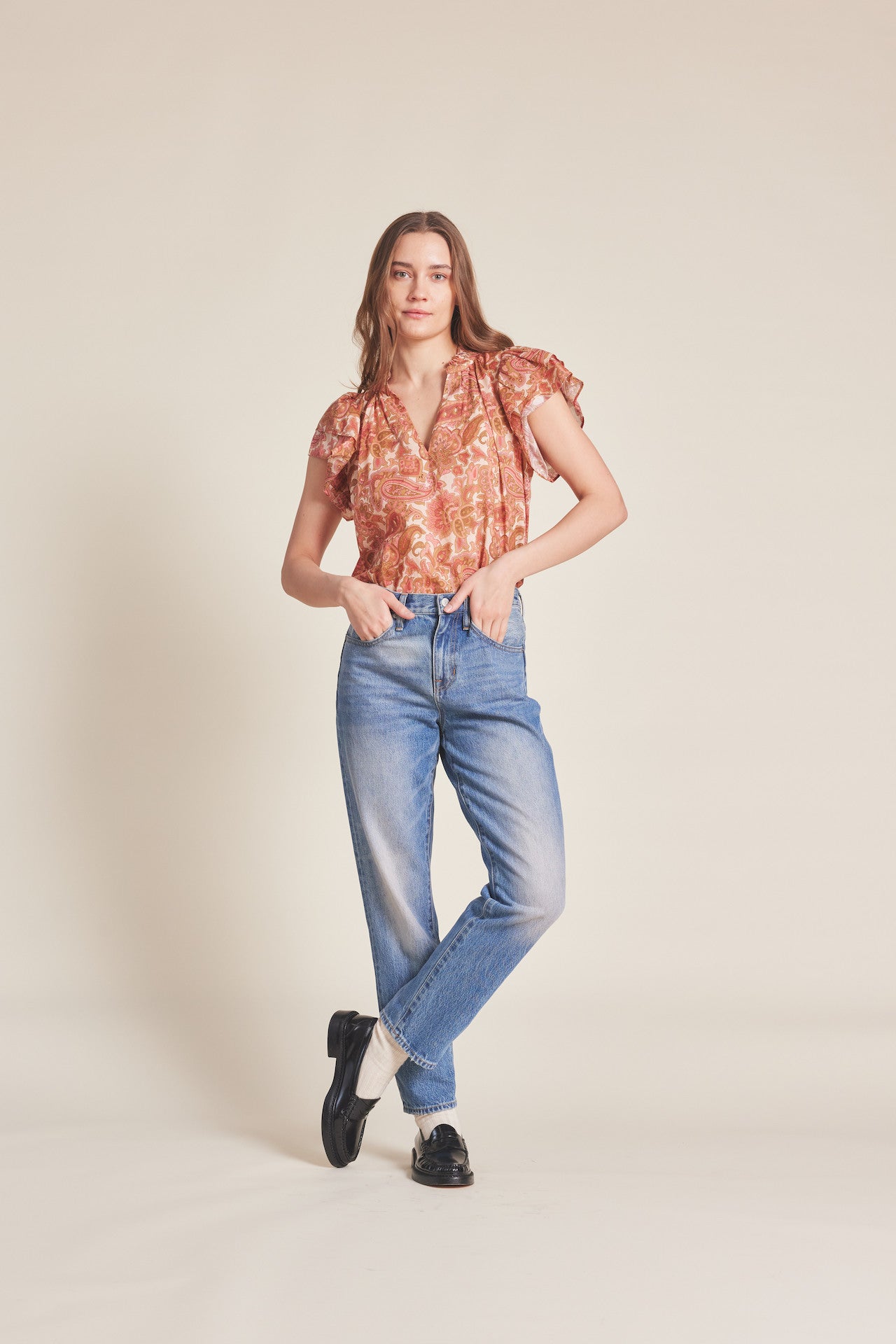 Clover Blouse Autumn Paisley