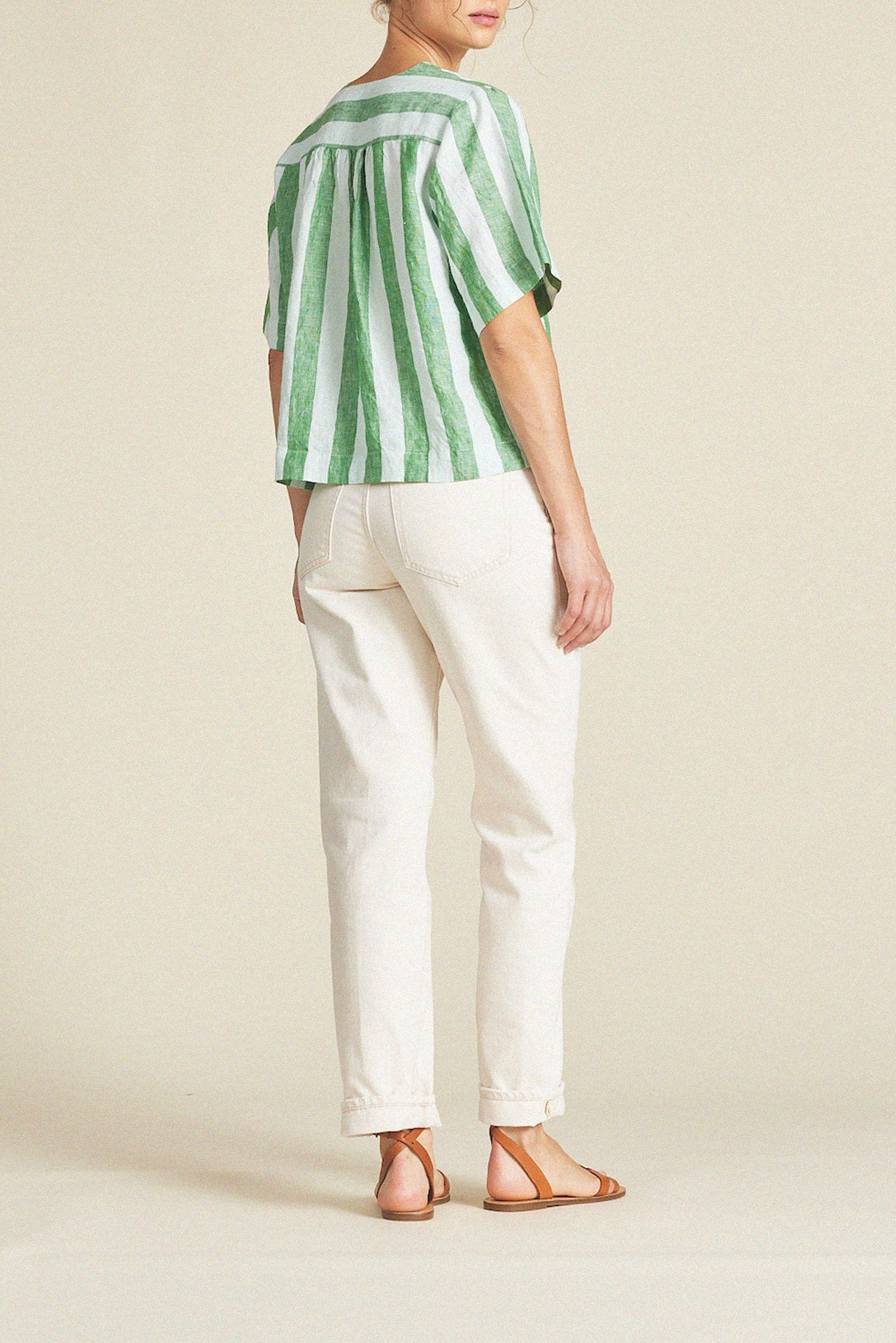 Neve Shirt Aloe Stripe