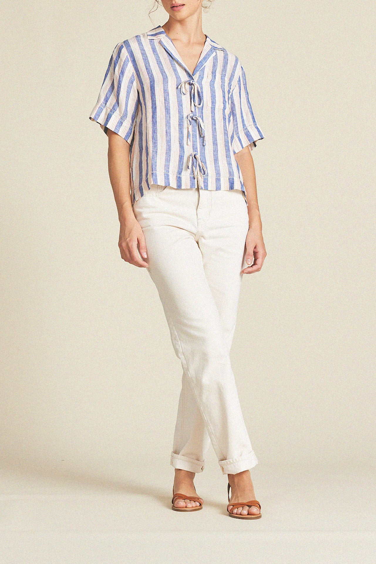 Inez Shirt Azul Stripe