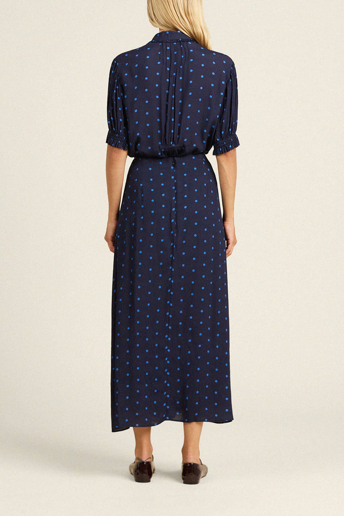 Demi Skirt Azure Polka Dot