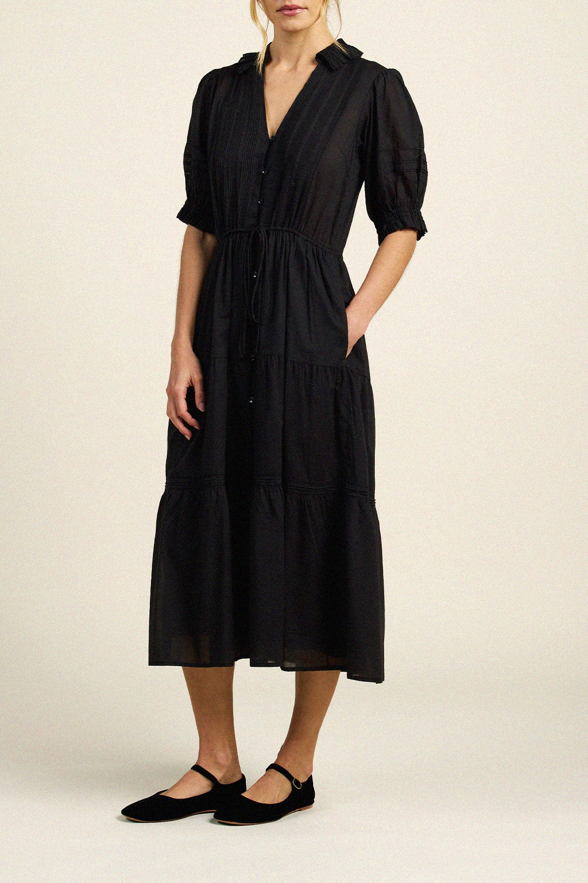 Trovata Yvette dress in Black, cotton — view 5