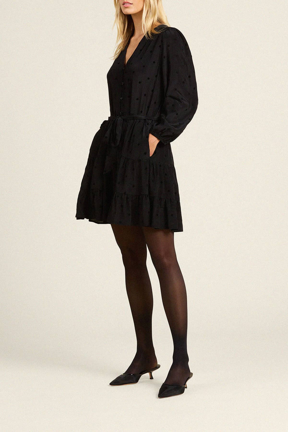 Celeste Dress Black Polka Dots