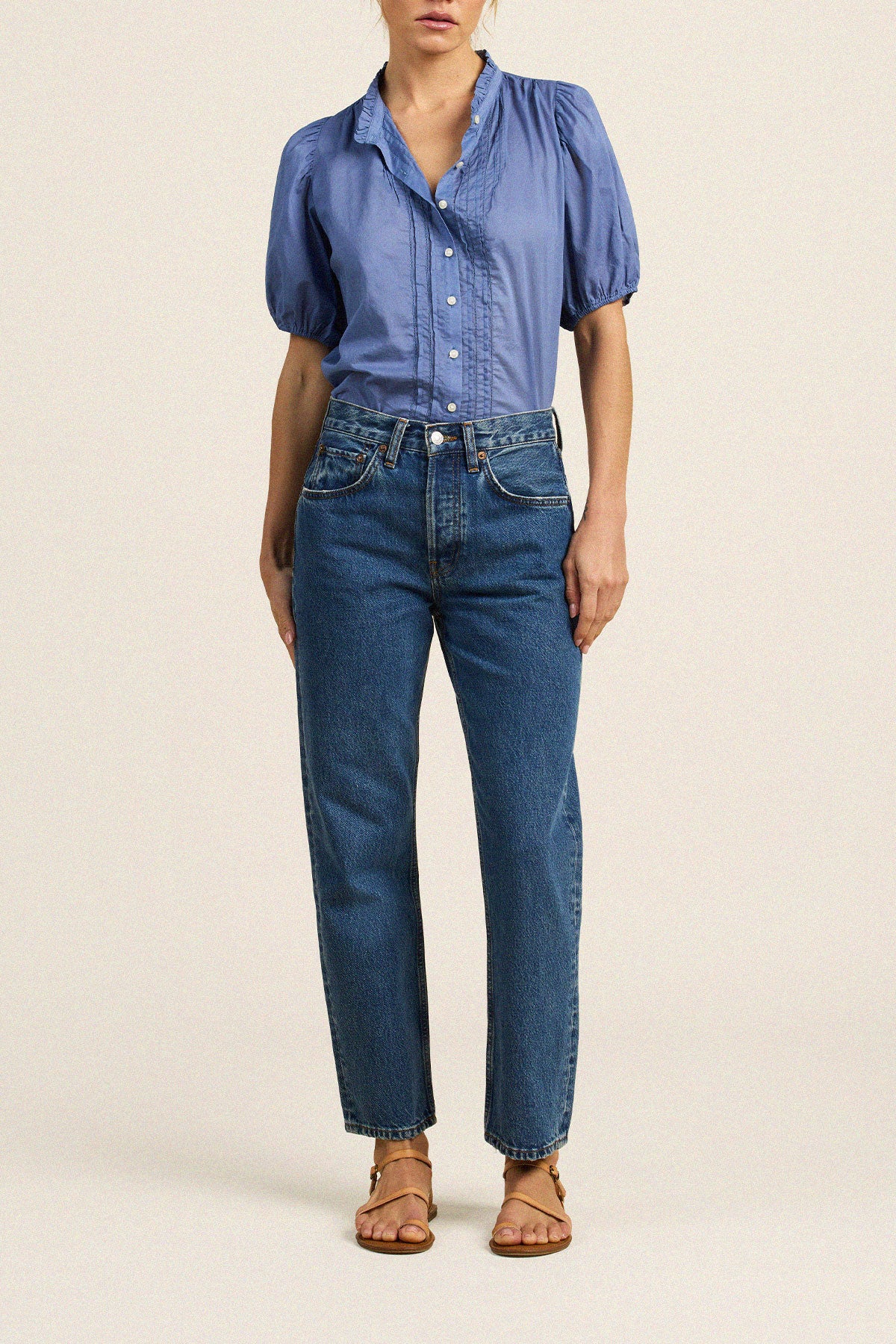 Mira Blouse Blue Cove