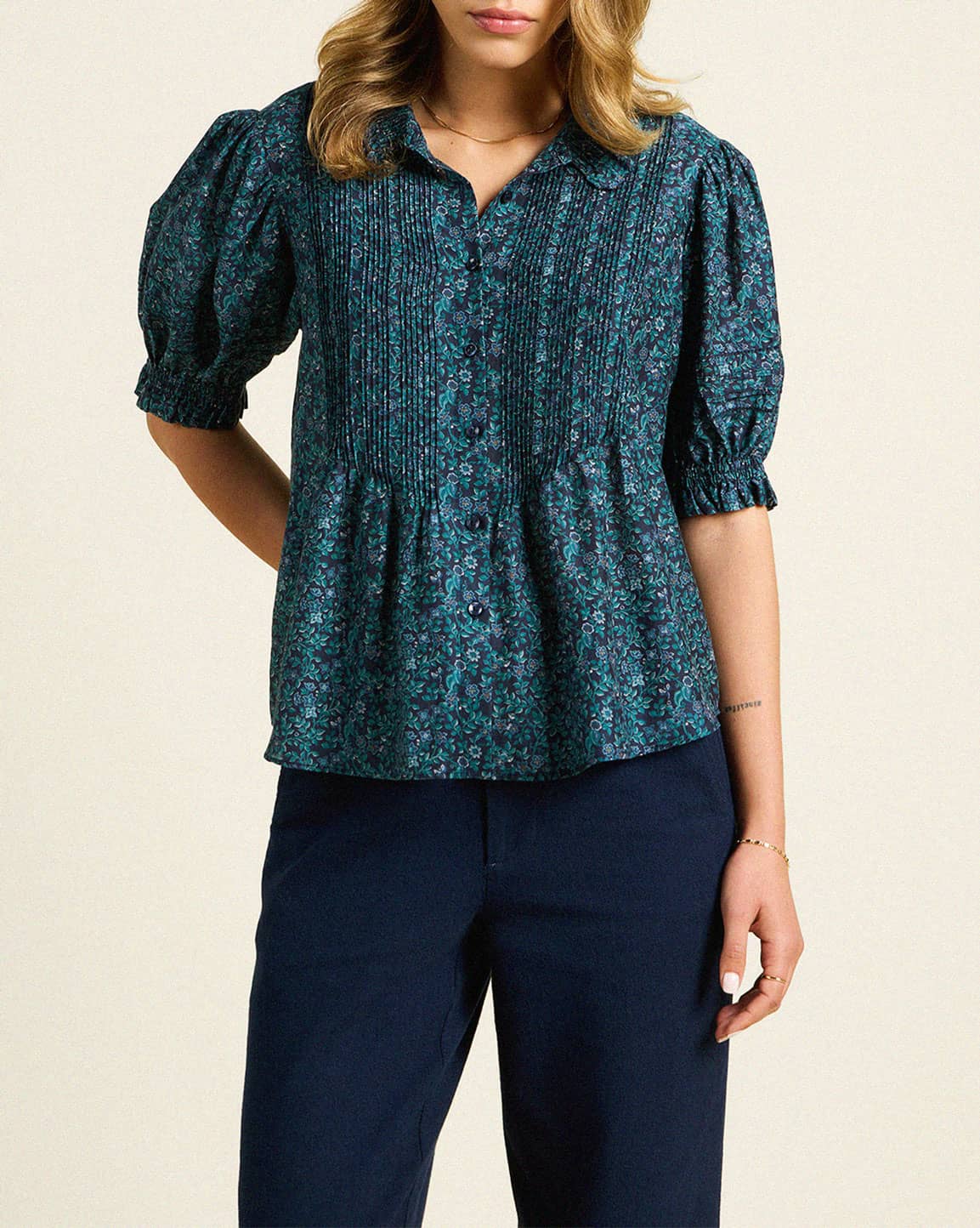 Jess Blouse Blue Ridge Ditsy