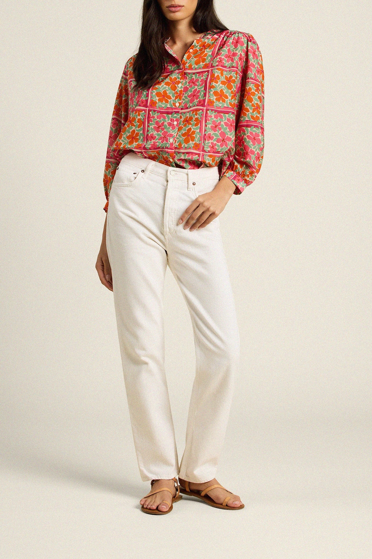 Clara Blouse Botanic Tile