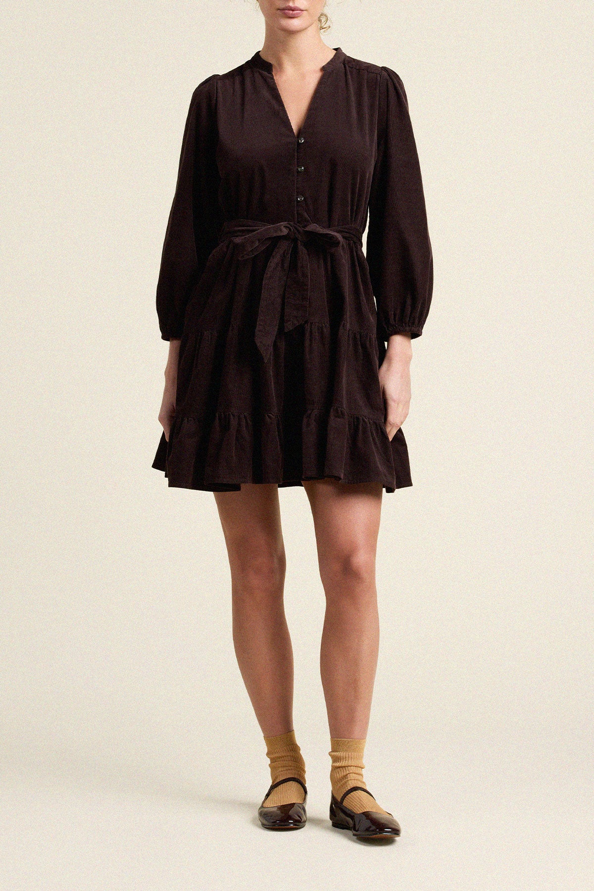 Trovata Celeste dress in Espresso, cotton — view 3