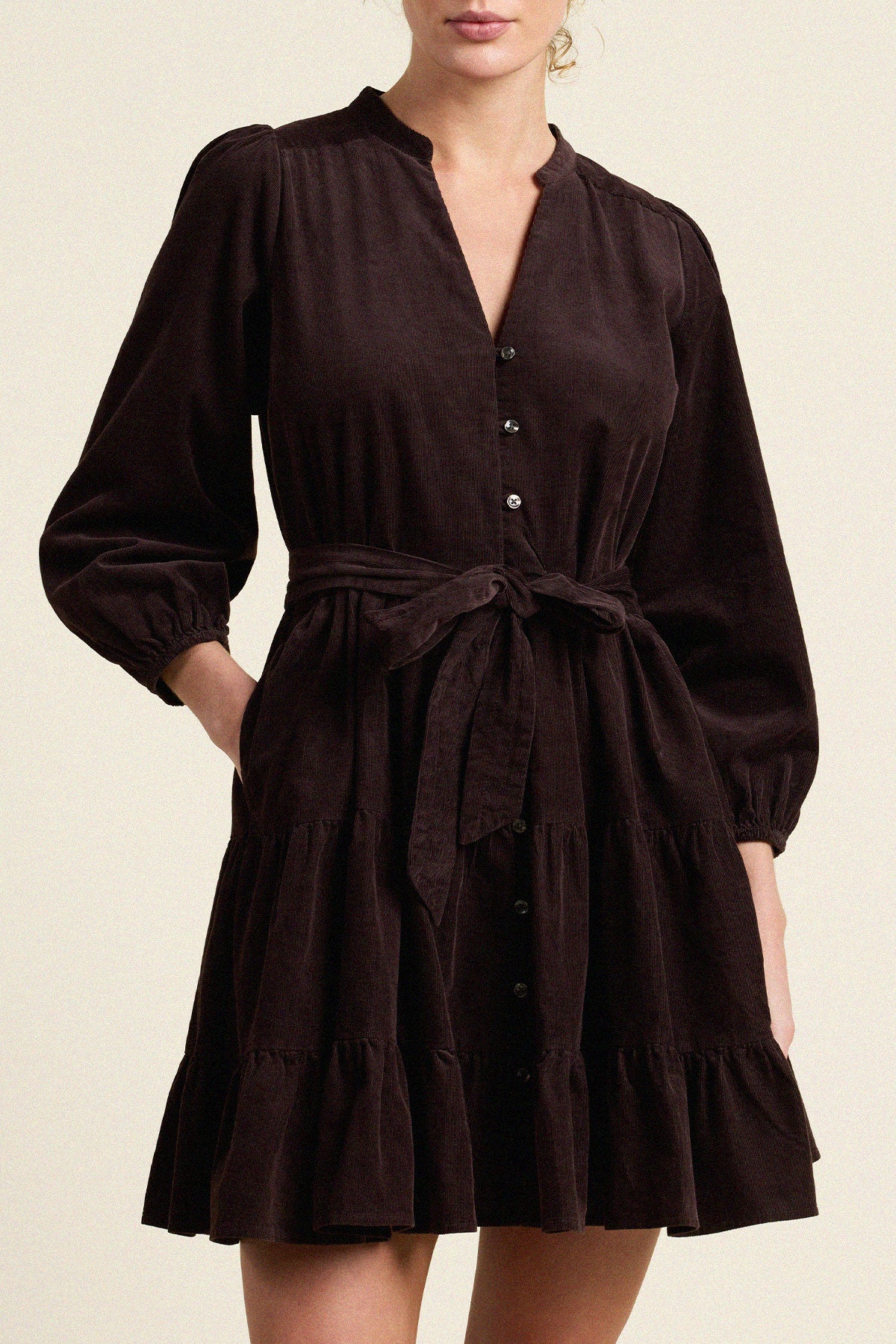 Trovata Celeste dress in Espresso, cotton — view 2
