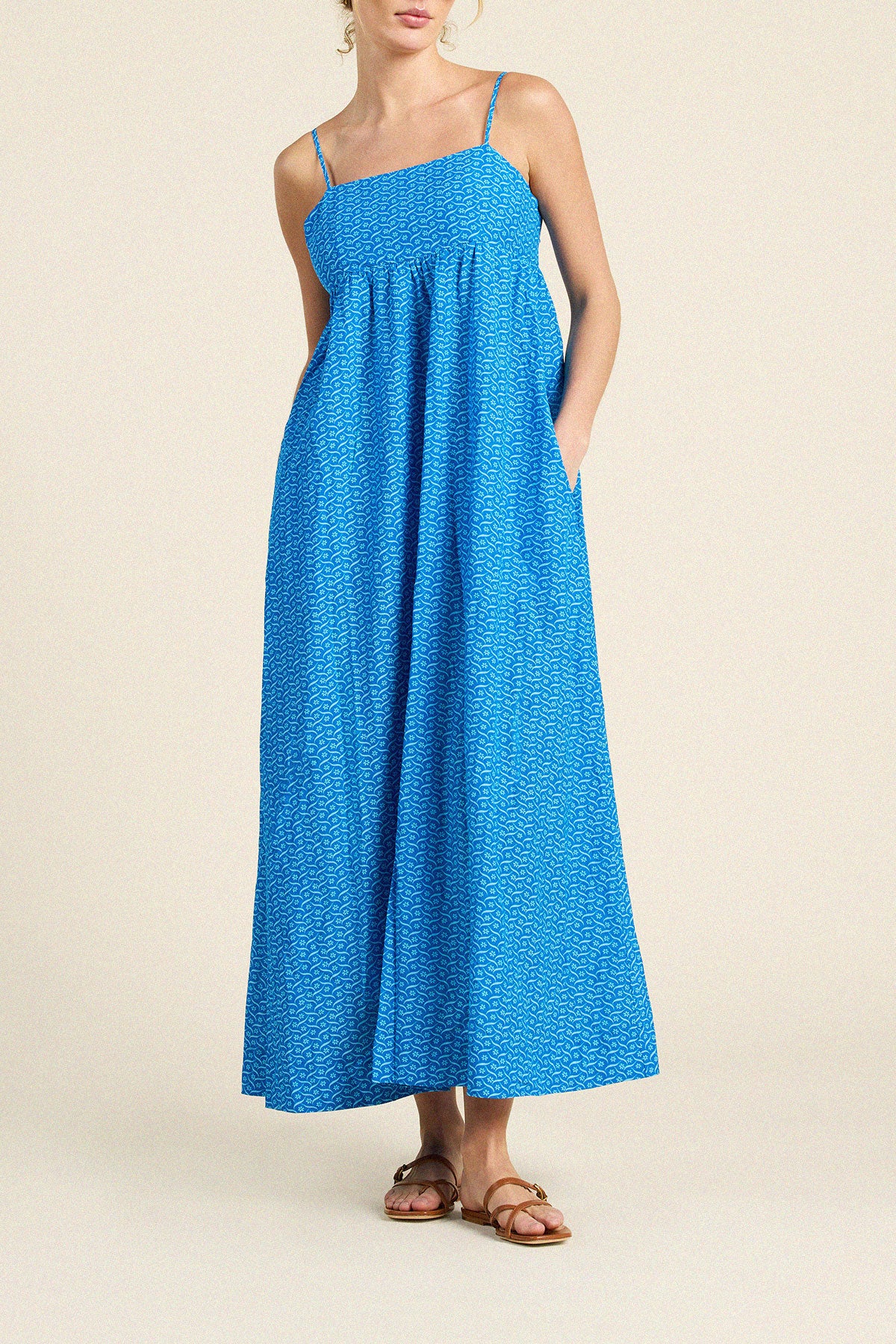 Mirela Dress Cerulean Floral