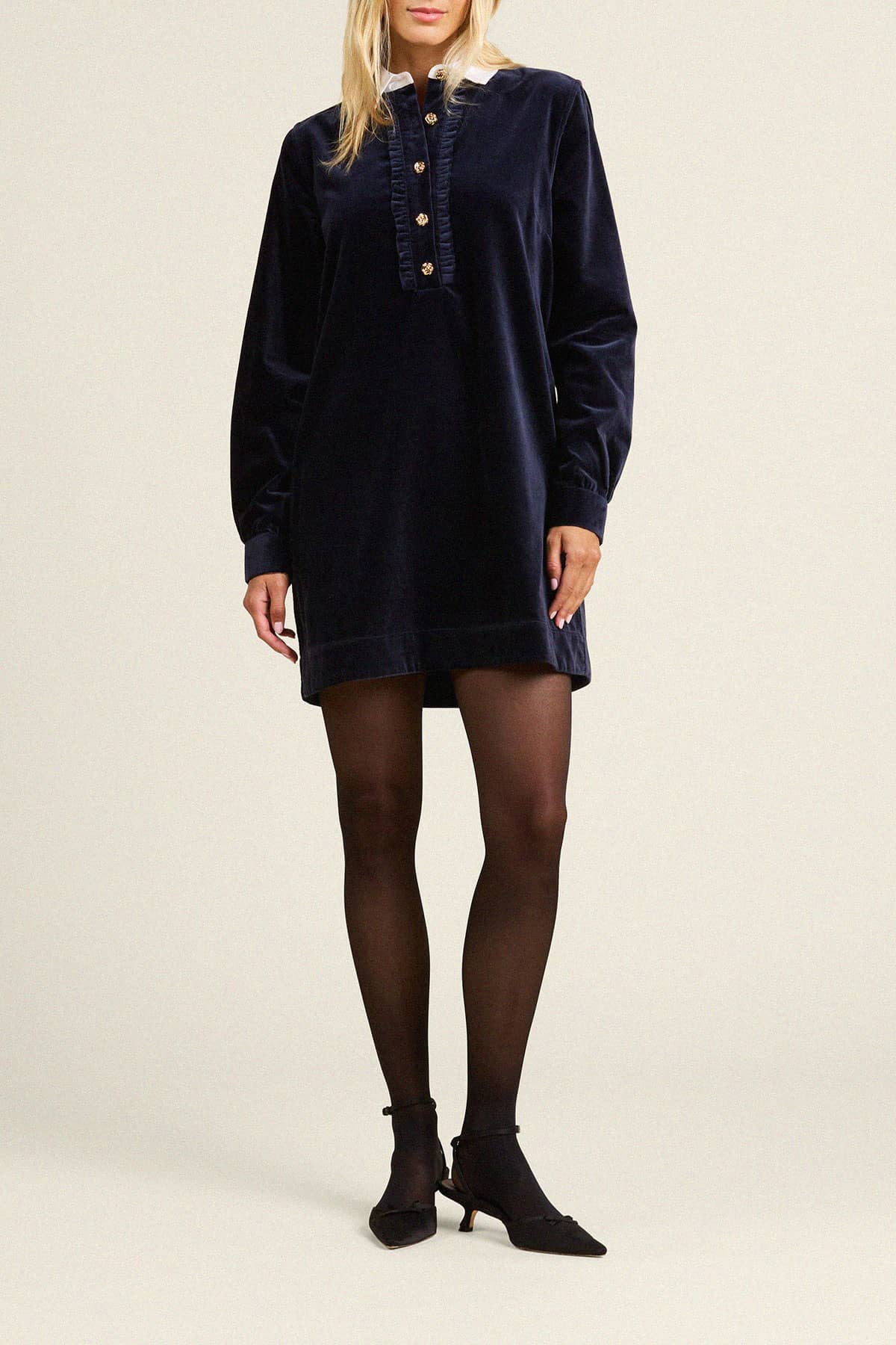 Melina Dress Dark Sapphire Velvet