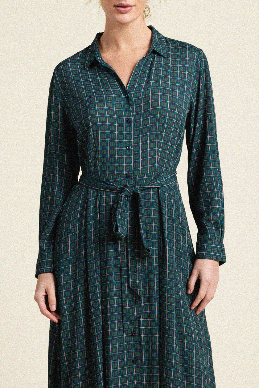 Trovata Emmelie dress in Davenport Plaid, viscose — view 2