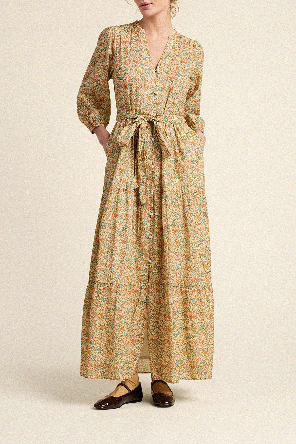 Trovata Lia dress in Gardenette, cotton — view 3