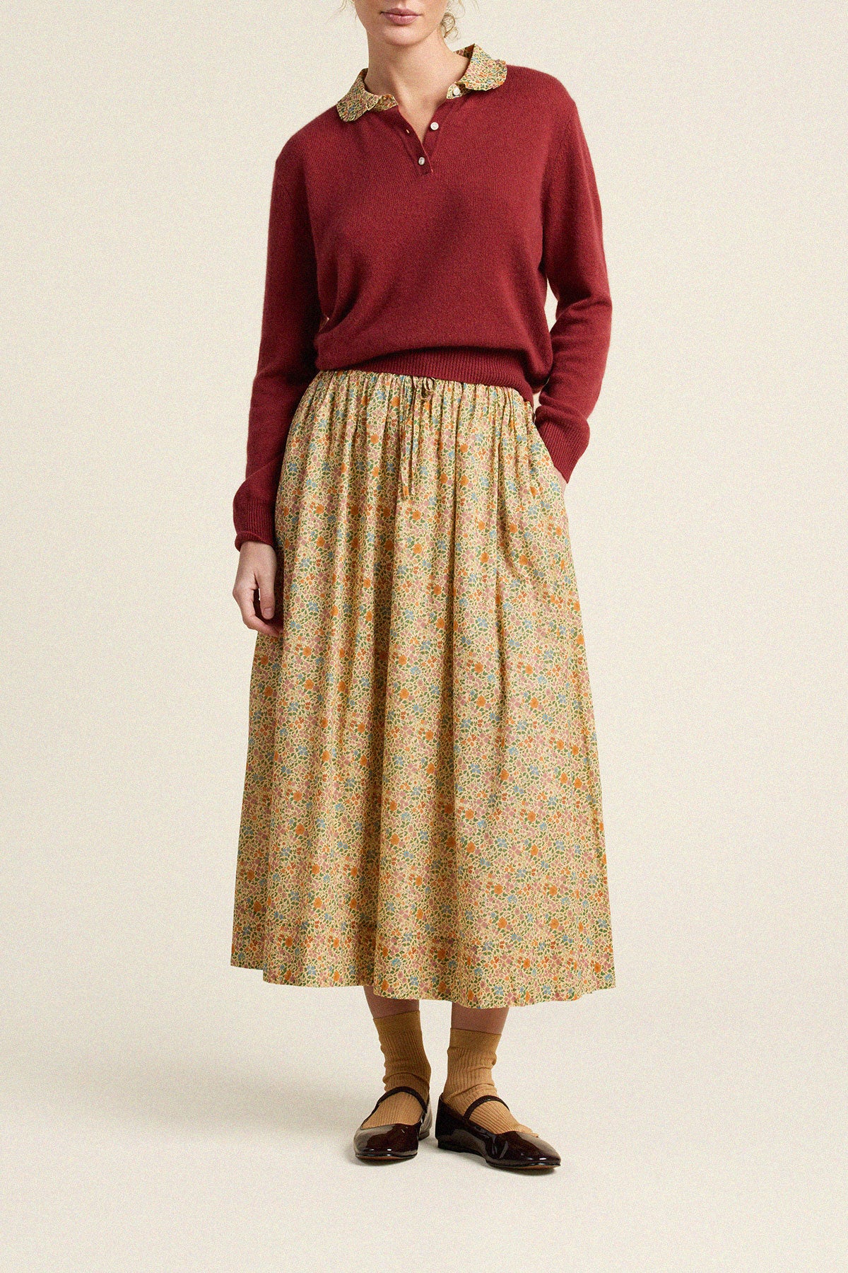 Trovata Bianca skirt in Gardenette, cotton — view 2