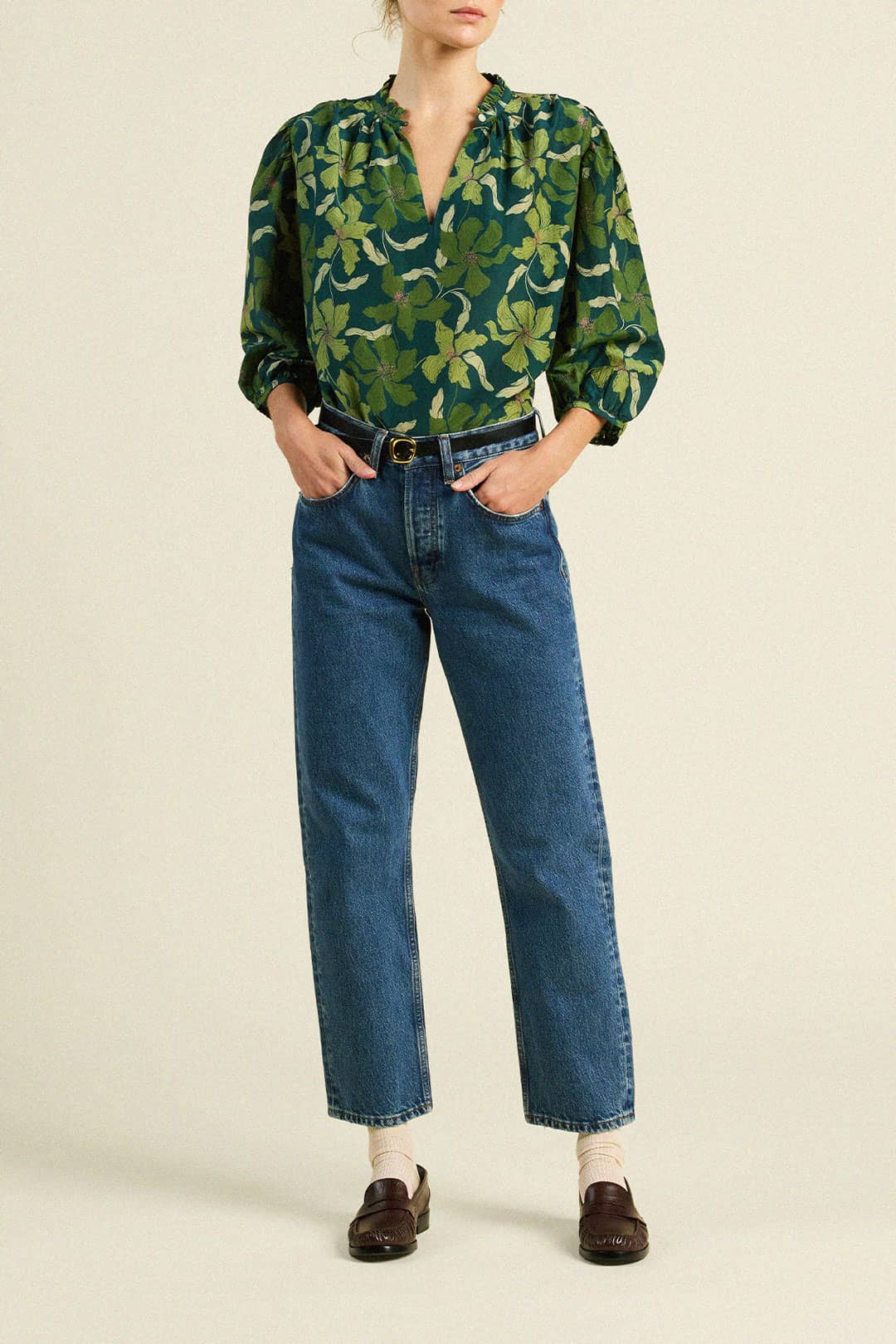 Orly Blouse Green Canopy