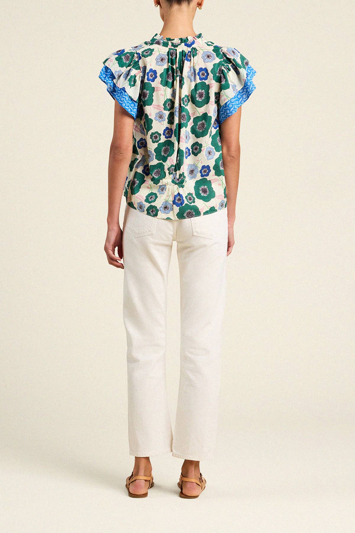 Clover Blouse Green House Bloom Border