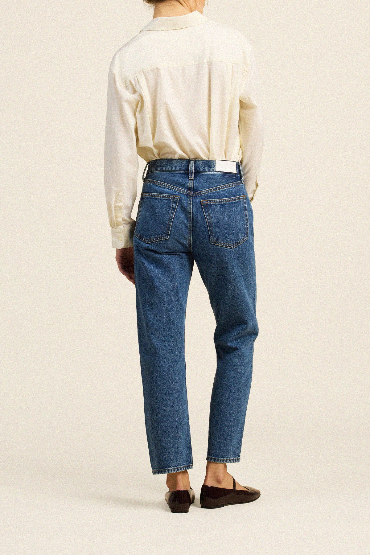 Trovata Blake oversized shirt in Cream, cotton — view 5